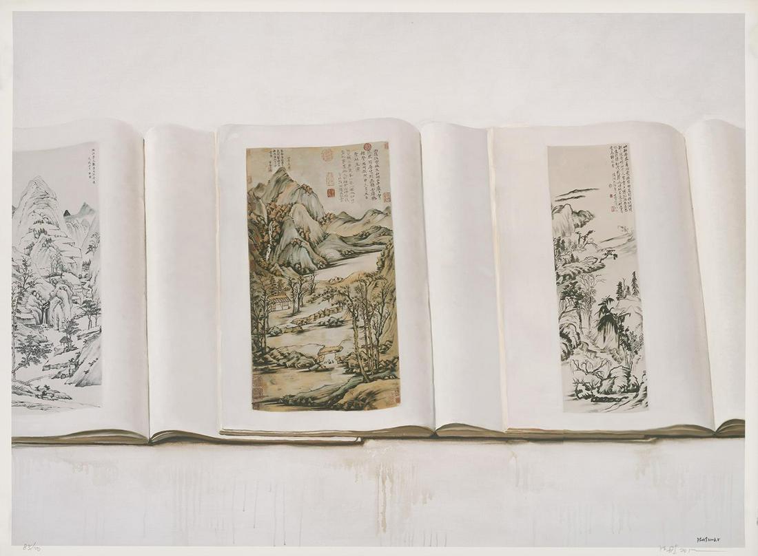 Chen Danqing (B. 1953), Mountains and rivers of China, Collagraph Print (1 of 3)