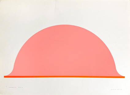 Takesada Matsutani (B.1937), Propagation pink A, Silkscreen Printing on Somerset Paper: Takesada Matsutani (B.1937), Propagation pink A, Silkscreen Printing on Somerset Paper Image Size: 24 1/8 by 19 in. (61 by 48 cm.) All measurements are approximate. Signed (lower right) Takesada