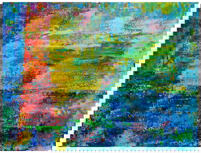 Gerhard Richter (1932-2023), Oil on Canvas: Gerhard Richter (1932-2023), Oil on Canvas Image Size: 47 3/8 by 35 3/4 inches (120.5 by 91 cm) All measurements are approximate. Signed (reverse) Gerhard Richter, born in 1932 in Germany, is a semina