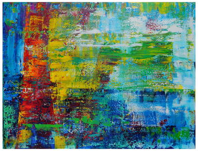 Gerhard Richter (1932-2023), Oil on Canvas: Gerhard Richter (1932-2023), Oil on Canvas Image Size: 47 3/8 by 35 3/4 inches (120.5 by 91 cm) All measurements are approximate. Signed (reverse) Gerhard Richter, born in 1932 in Germany, is a semina