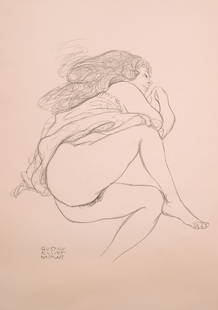 Gustav Klimt (1862-1918), Pencil on Paper: Gustav Klimt (1862-1918), Pencil on Paper Image Size: 18 by 16 1/2 inches (46 by 42 cm) All measurements are approximate. Signed (lower left) Gustav Klimt (1862-1918) was an Austrian symbolist painter