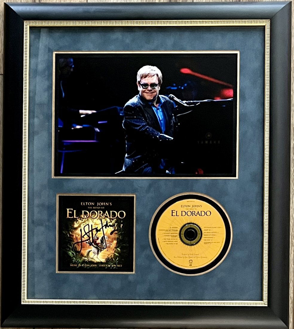 Elton John (El Dorado) signed CD custom framed display-JSA Letter (1 of 6)