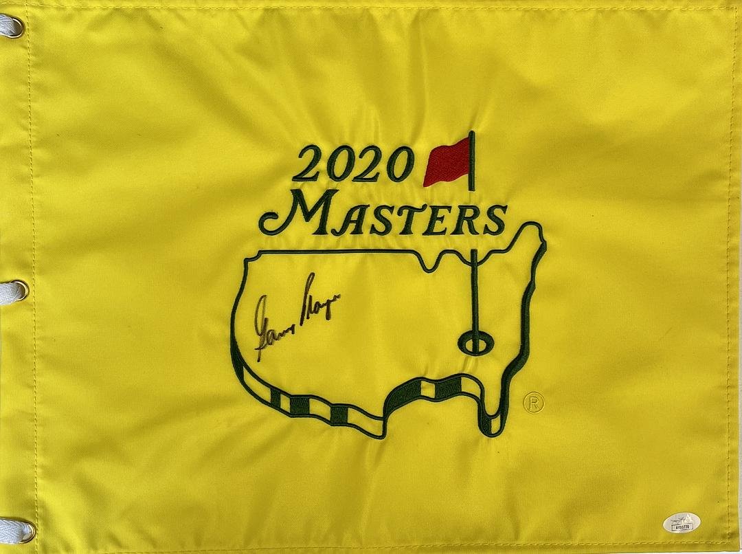 Gary Player Signed 2020 Masters Pin Flag - JSA#AK80770 (1 of 1)