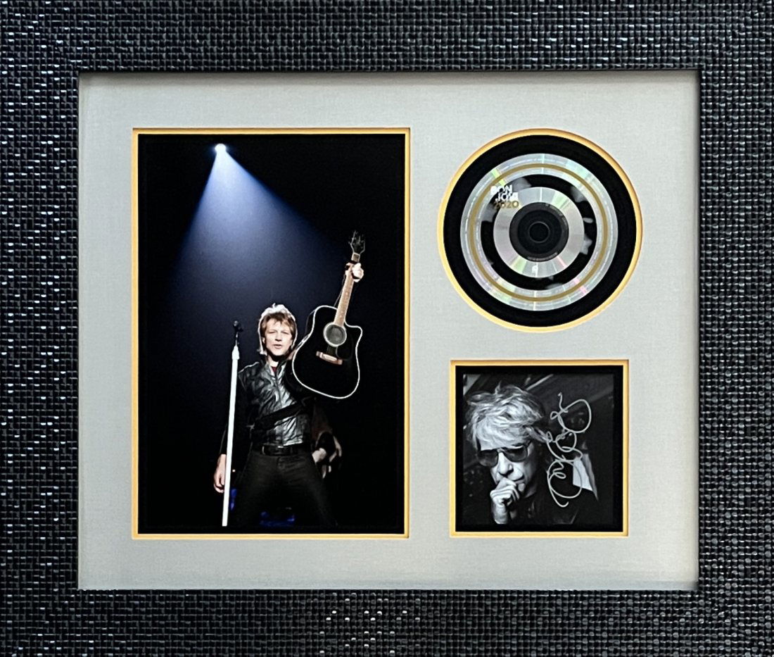 Bon Jovi signed 2020 CD framed display (1 of 5)