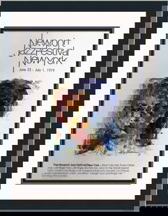 Leroy Neiman Newport Jazz Festival NY Billie Holiday Custom Framed Print: Artist - Leroy Neiman Title - Newport Jazz Festival NY Billie Holiday