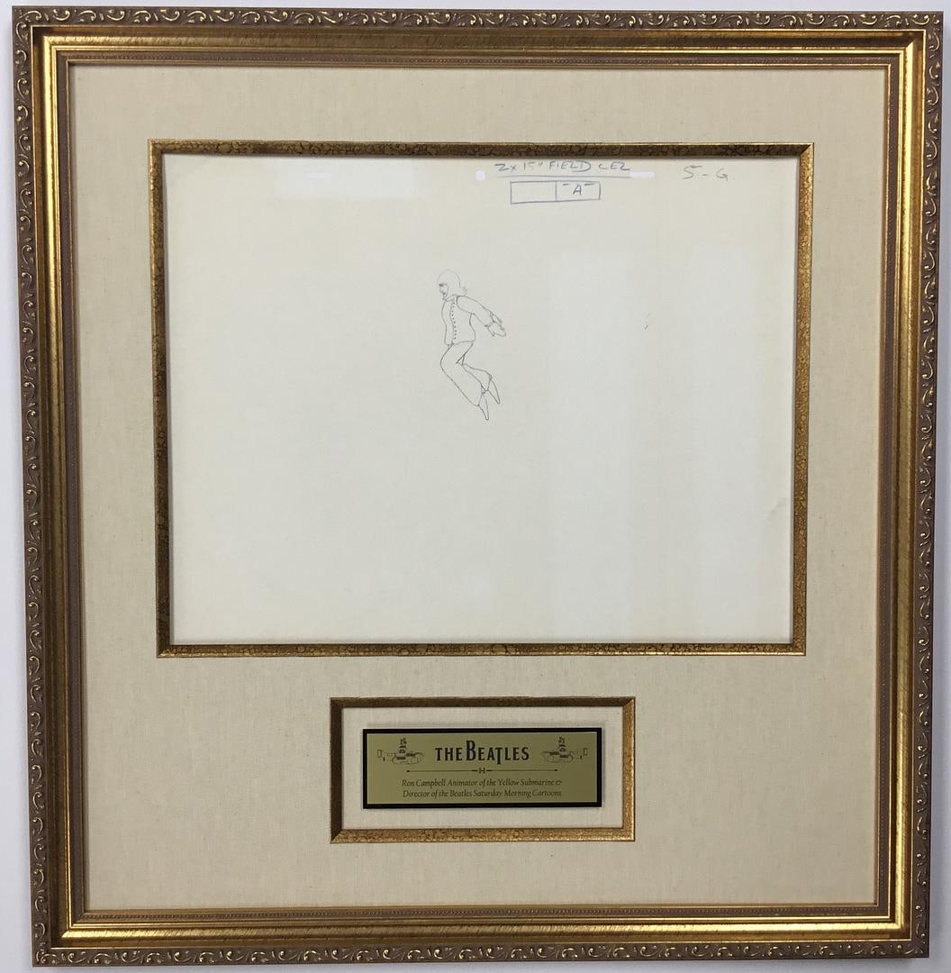 George Harrison 5G Original Animation Drawing: The Beatles Original Animation Production Drawing Yellow Submarine - 1968 - George Harrison - 5G