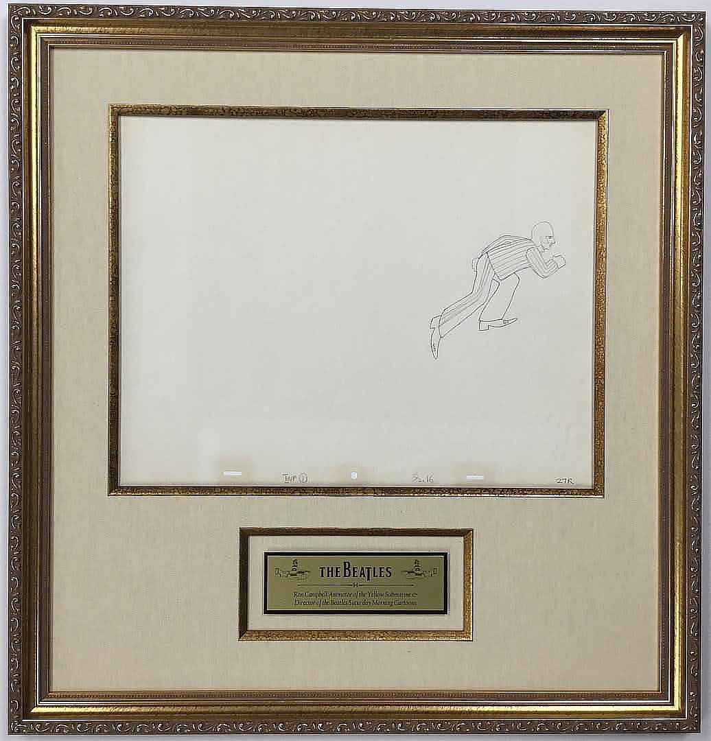 Ringo Starr 27R Original Animation Drawing: The Beatles Original Animation Production Drawing Yellow Submarine - 1968 - Ringo Starr - 27R
