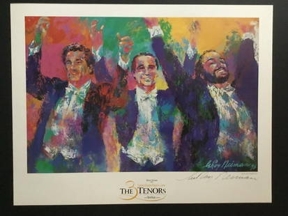 Leroy Neiman Signed The Three Tenors in Concert Opera Lithograph Print: Leroy Neiman Pencil Signed -The Three Tenors in Concert