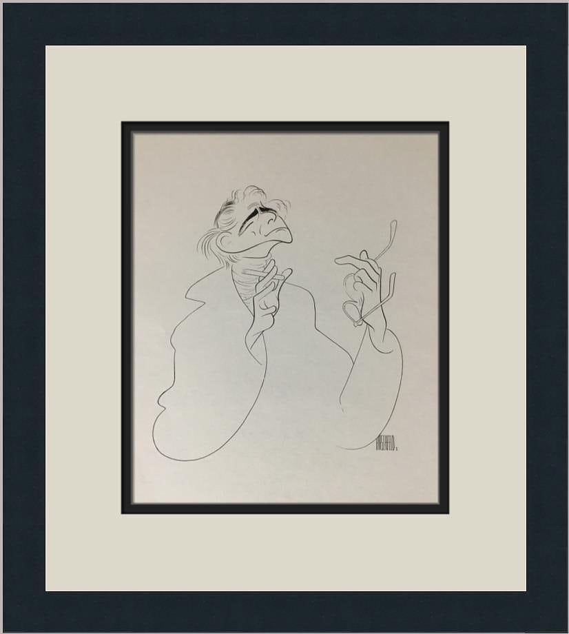 Al Hirschfeld Leonard Bernstein Custom Framed Print (1 of 2)