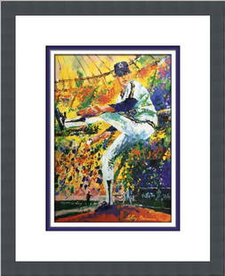 Leroy Neiman Gaylord Perry Seattle Mariners Custom Framed Print: Leroy Neiman Title -