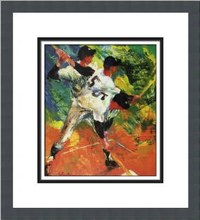 Leroy Neiman NY Yankees Joe DiMaggio Custom Framed Print: Leroy Neiman Title -