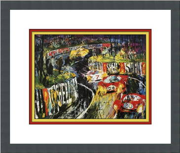 Leroy Neiman Night Racing Custom Framed Print: Leroy Neiman Title - Night Racing