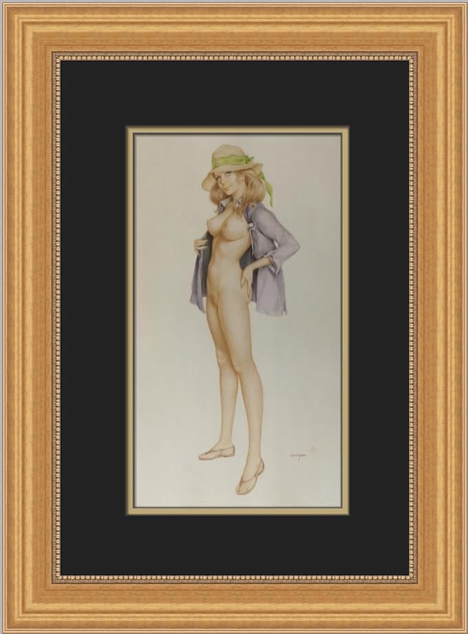 Alberto Vargas Playboy September 1973 Custom Framed Print (1 of 2)