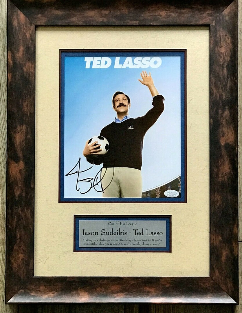 JASON SUDEIKIS (Ted Lasso) signed 8x10 custom framed display-BAS (1 of 3)