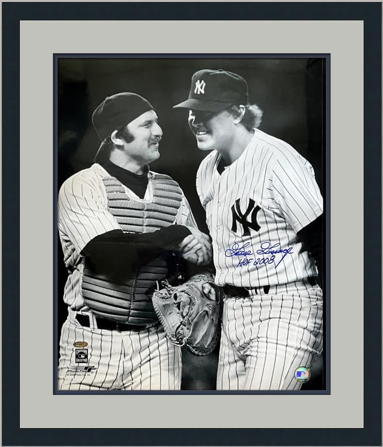 Goose Gossage w/ Thurman Munson (Yankees) signed 16x20 framed display-Steiner (1 of 2)
