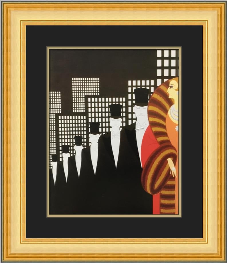 Erte Top Hats Custom Framed Print (1 of 2)