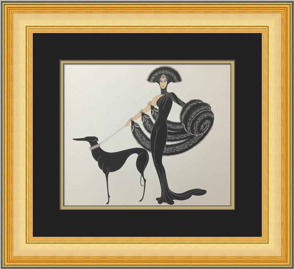 Erte Symphony in Black Custom Framed Print (1 of 2)