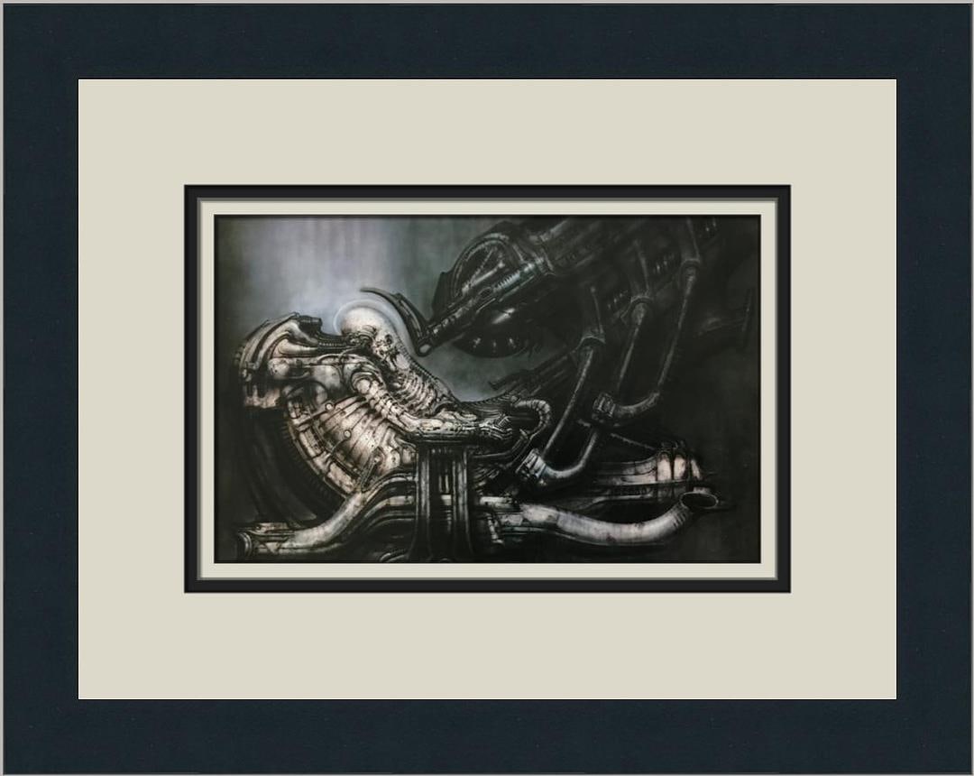 H.R. Giger Pilot in Cockpit of the Alien Wreck Custom Framed Print (1 of 2)