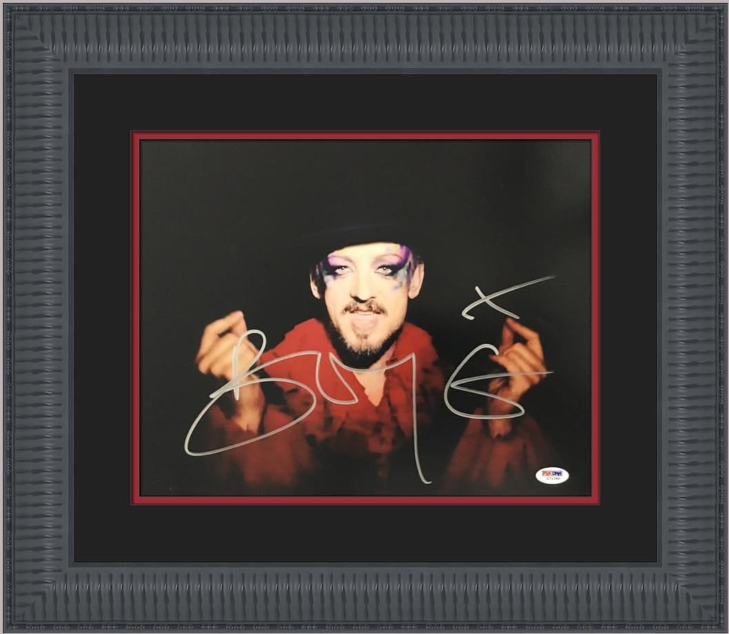 Boy George Cutlrue Club Signed Photograph Custom Framed PSA/DNA (1 of 3)