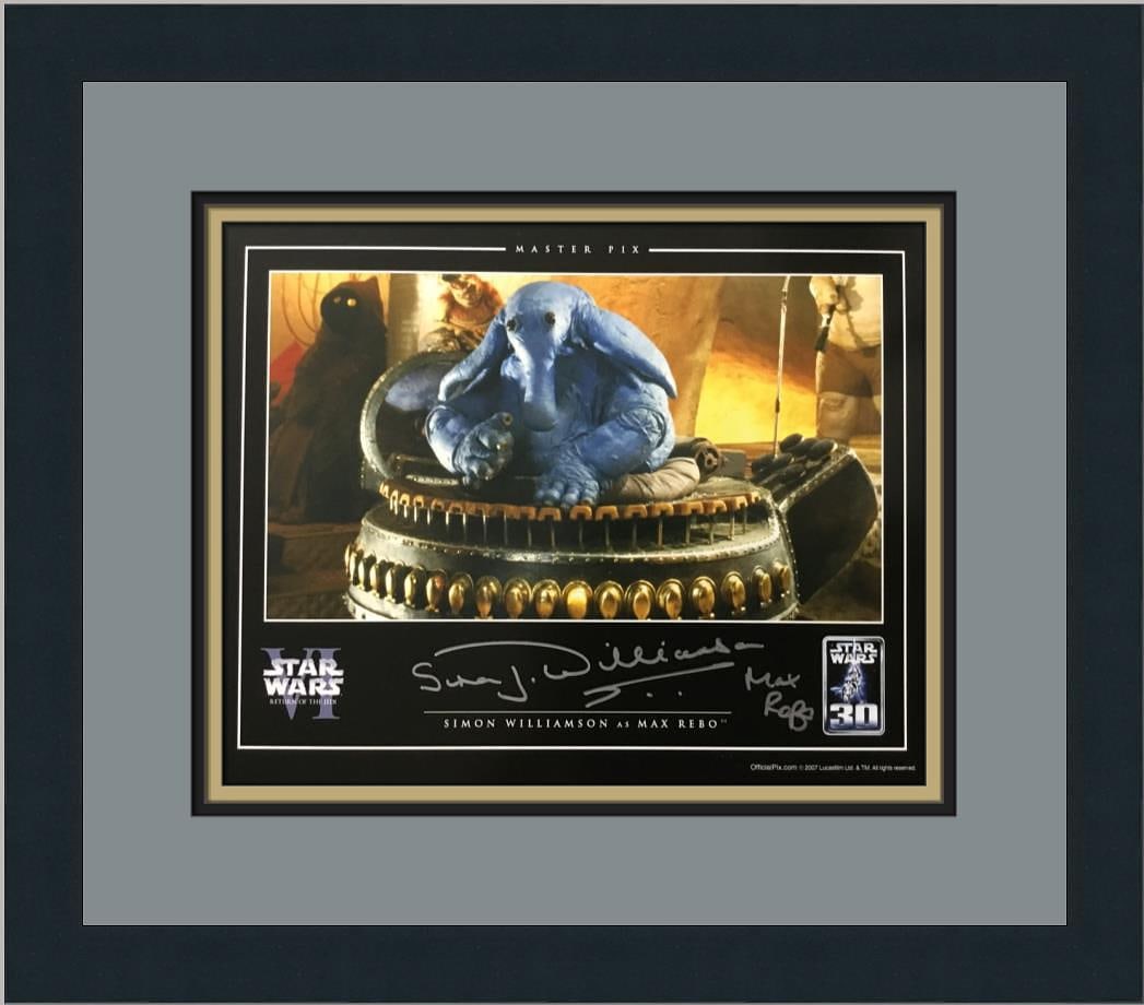 Star Wars VI Simon Williamson Max Rebo Signed Official Pix Custom Framed (1 of 3)