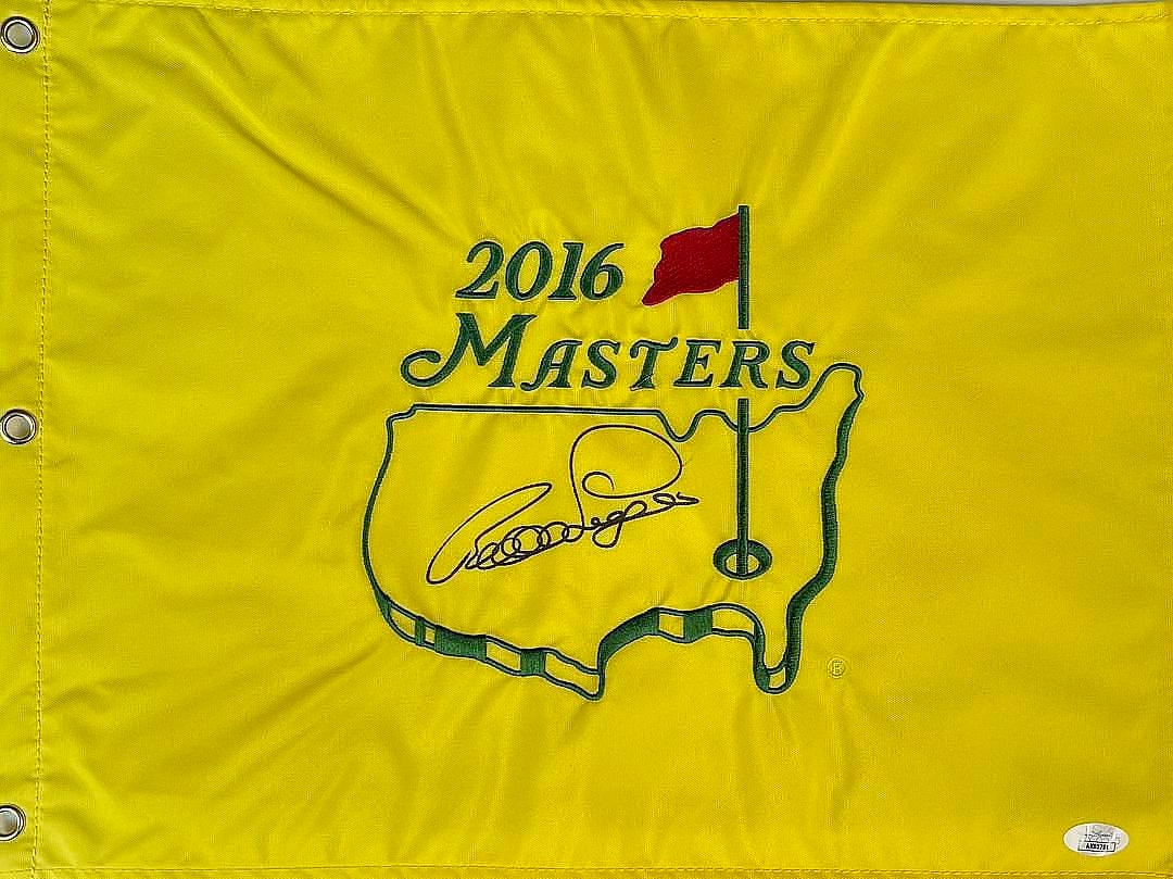 Bernhard Langer Signed 2016 Masters Pin Flag - JSA#AK80781 (1 of 3)