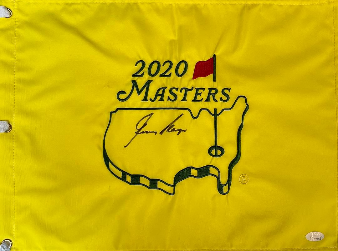 Gary Player Signed 2020 Masters Pin Flag - JSA#AK80768: Gary Player Official 2020 Masters pin flag Authenticated by JSA