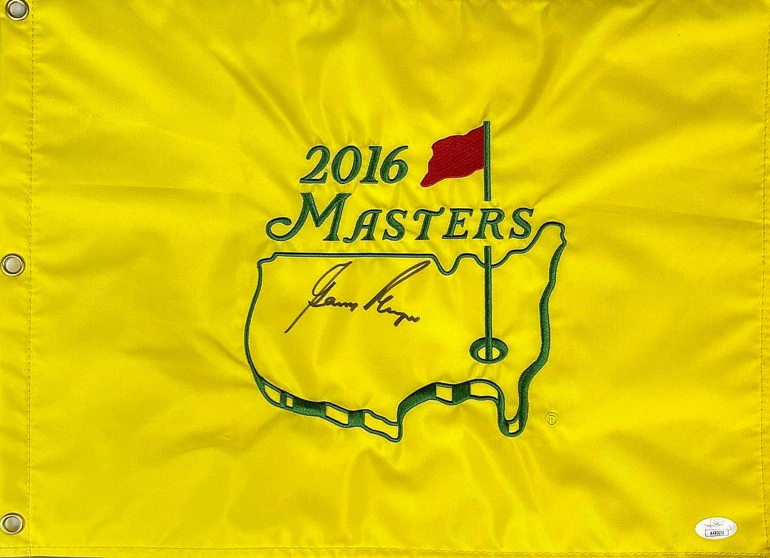 Gary Player Signed 2016 Masters Pin Flag - JSA#AK80808: Gary Player Official 2016 Masters pin flag Authenticated by JSA