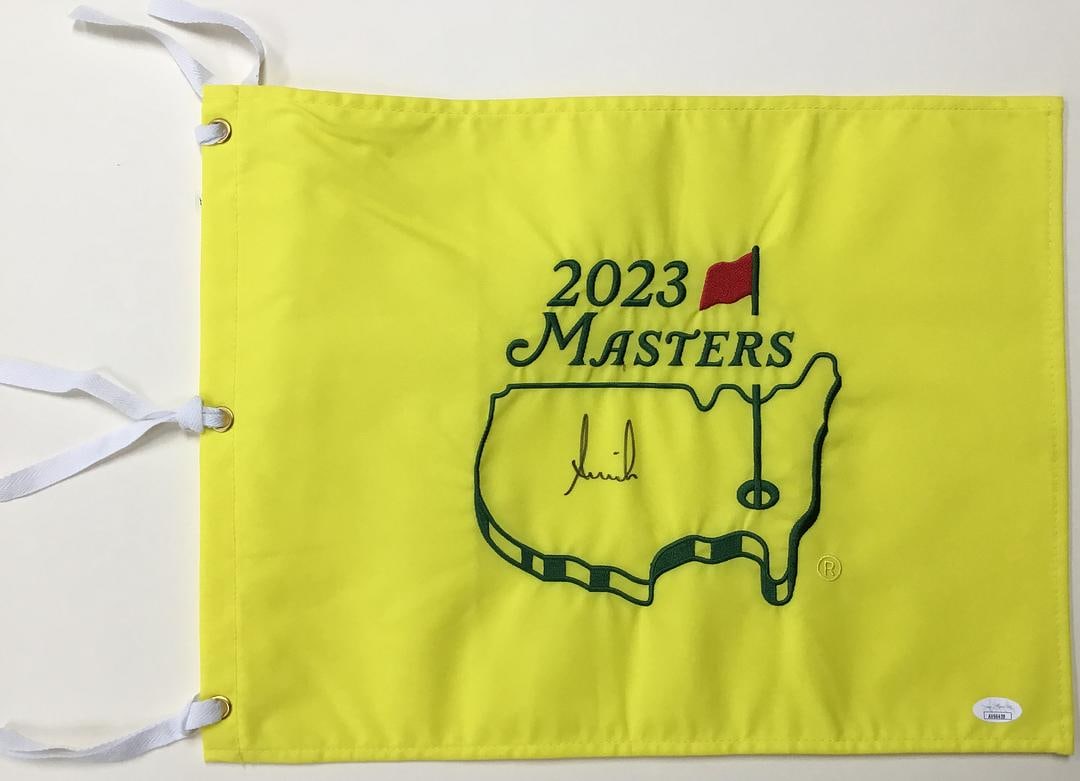 Annika Sorenstam 2023 Masters Signed Pin Flag- JSA #AV66457: Annika Sorenstam 2023 Masters Signed Pin Flag Authenticated by JSA Product Details: Official 2023 Masters pin flag signed perfectly by PGA star Annika Sorenst