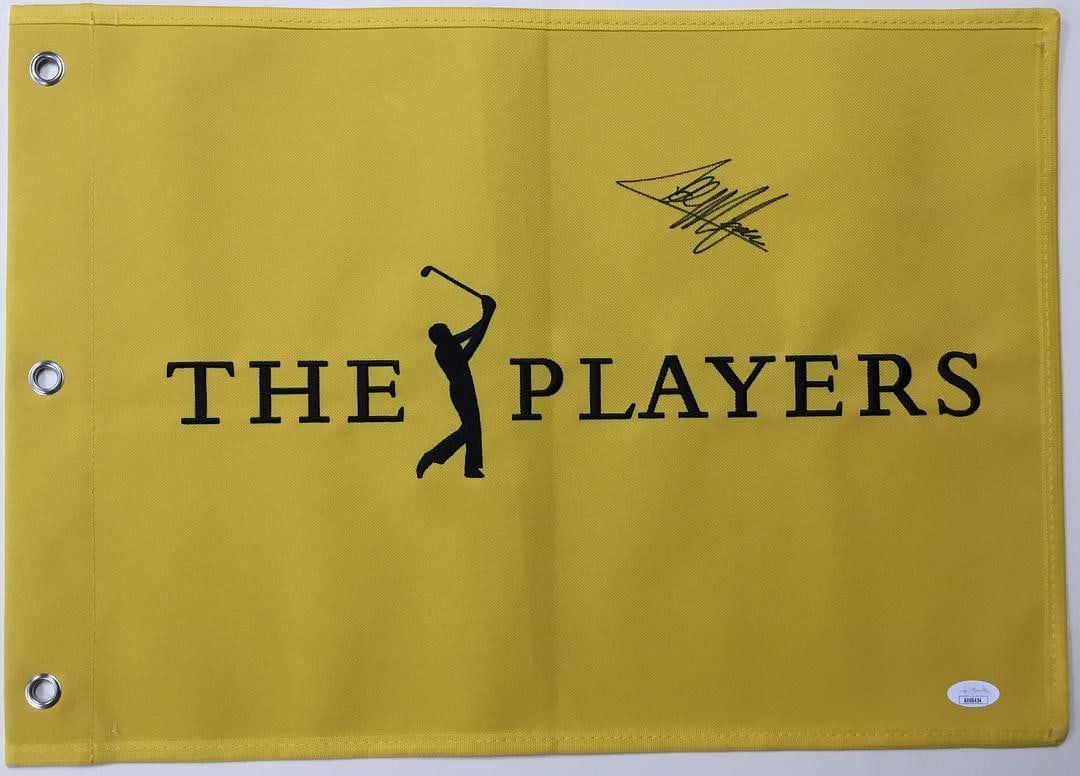 Collin Morikawa Signed The Players Yellow Pin Flag- JSA #AV66454: Collin Morikawa Signed The Players Pin Flag Authenticated by JSA Product Details: Official The Players Yellow pin flag signed perfectly by PGA star Collin Morikawa