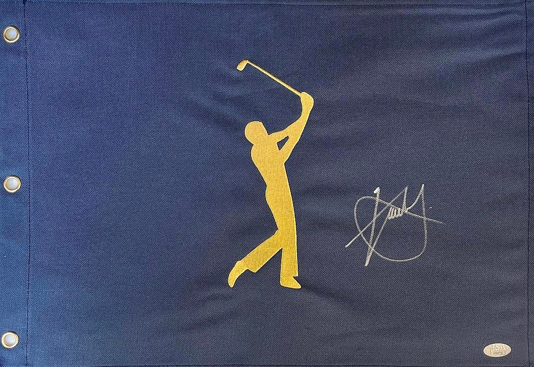 Xander Schauffele Signed The Players Pin Flag - JSA#AK80776: Xander Schauffele Signed The Players Pin Flag Authenticated by JSA Product Details: Official The Players pin flag signed perfectly by PGA star Xander Schauffele. Th