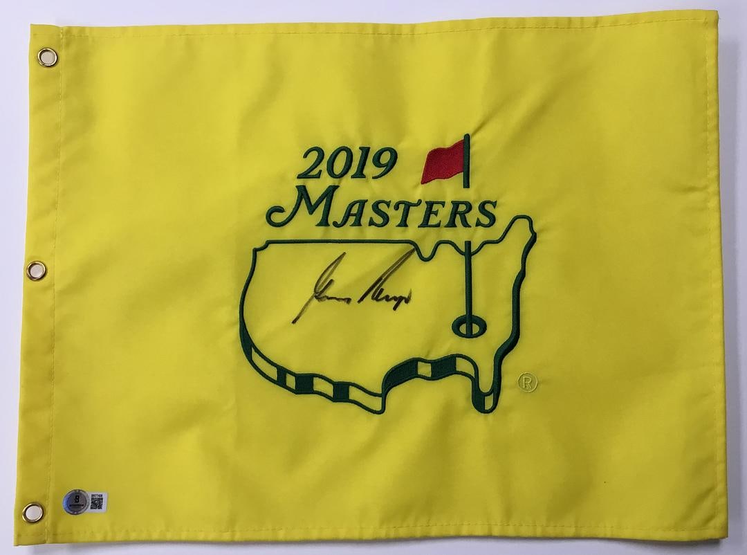 Gary Player 2019 Masters Signed Pin Flag Beckett BR77408: Gary Player Signed 2019 Masters Pin Flag Authenticated by Beckett Authentication Services Product Details: Official 2019 Masters pin flag signed perfectly by PGA star Gar