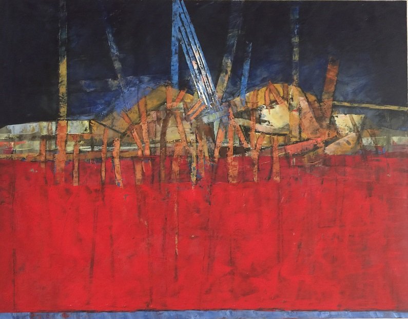 Living Stone 1 - by Nadir Ali Jamali: Nadir Ali Jamali - The versatility of Nadir Ali Jamali's talent is awe-inspiring. With his abstracts, Nadir explores, and erases, the boundary between the animate and the inanimate. In the rugged land