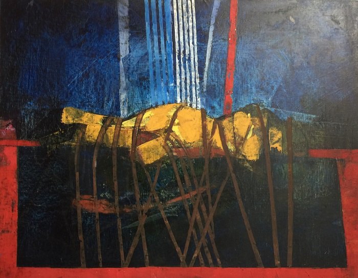 Living Stone 2 - by Nadir Ali Jamali: Nadir Ali Jamali - The versatility of Nadir Ali Jamali's talent is awe-inspiring. With his abstracts, Nadir explores, and erases, the boundary between the animate and the inanimate. In the rugged land