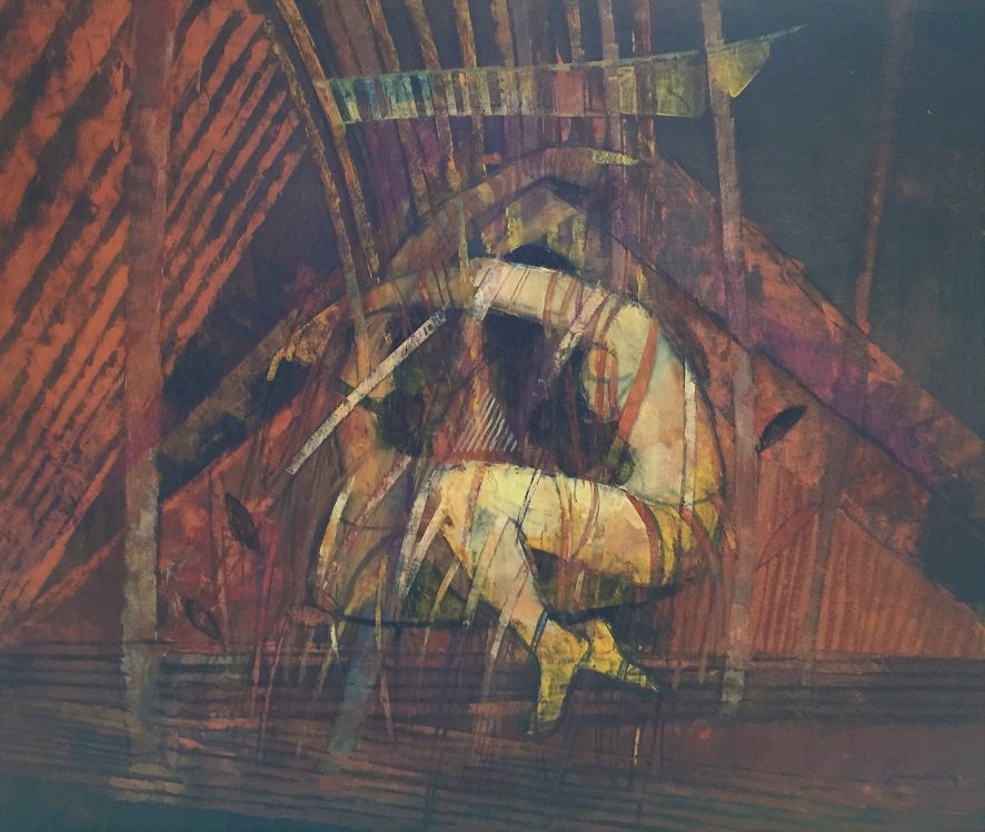 Joy and Sorrow - by Nadir Ali Jamali: Nadir Ali Jamali - The versatility of Nadir Ali Jamali's talent is awe-inspiring. With his abstracts, Nadir explores, and erases, the boundary between the animate and the inanimate. In the rugged land