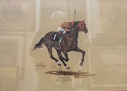 Joe Fears — Cannonade: Portrait of Cannonade, the 1974 Kentucky Derby winner Joe Fears is known for equine and sporting lithographs, particularly iconic racehorses and historical racing imagery.Signed and Numbered