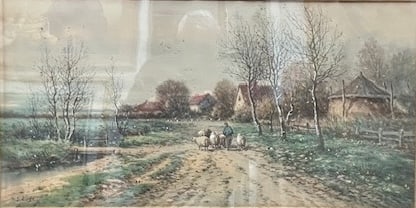 G. E. Colby — Untitled: Early gouache work depicting natural scenery with soft tonal transitions George Ernest Colby (1859–1922) was an American painter noted for Western and Rocky Mountain landscapes. Active from 1898 to