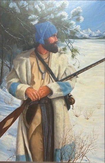 O’Toole — Mountain Man: Rustic portrait of a frontier figure with textured brushwork and earthy tones O’Toole is an American regional painter recognized for Western subjects, rugged portraits, and natural outdoor themes.