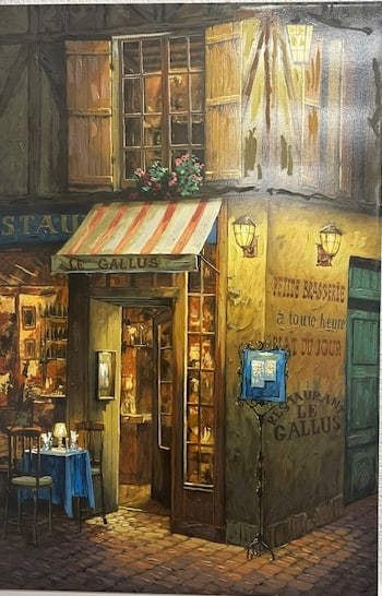 Viktor Shvaiko — Light From Window: Romantic interior view looking out onto a European street; dramatic contrast between light and shadow (chiaroscuro) creates warm, inviting atmosphere Viktor Shvaiko (b. 1965, Russia) specializes in ch