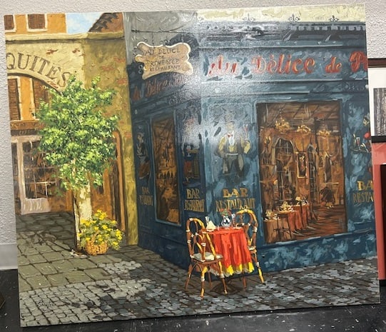 Viktor Shvaiko — Afternoon Shadows: Romantic European street scene with rich light and shadow; Shvaiko’s attention to architectural detail and color creates atmospheric depth Viktor Shvaiko (b. Altai, Russia) studied at the Novoaltais