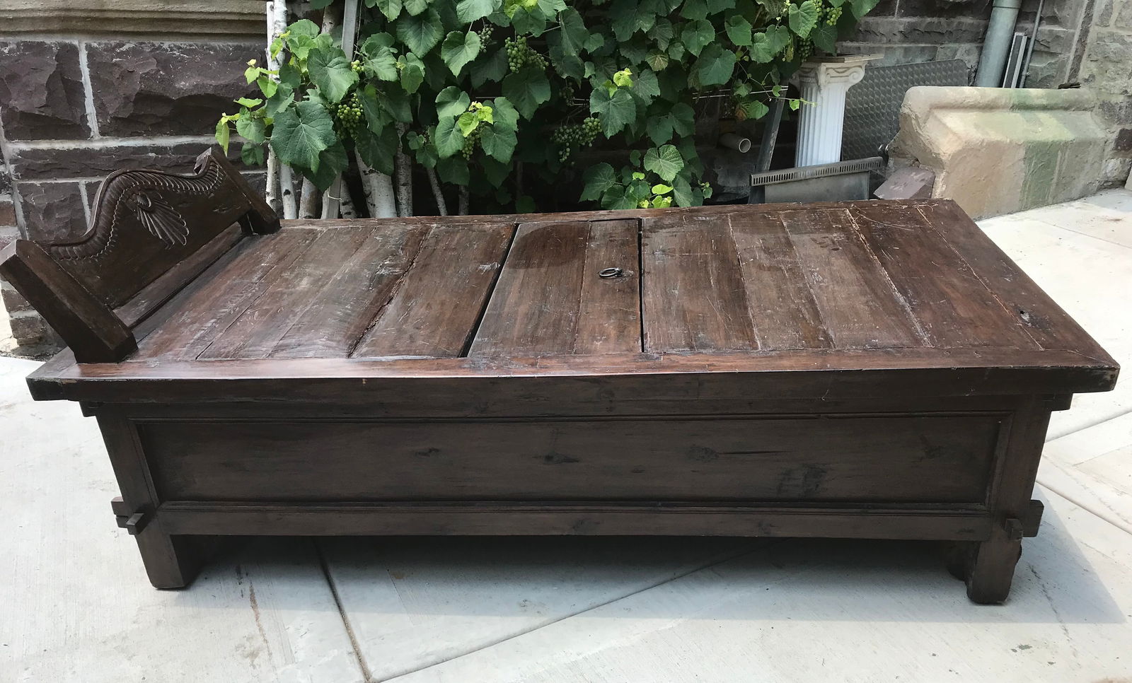 Rare 18th/19th Century Monastery Daybed: Rare 18th/19th Century Monastery DaybedSolid hardwood with original patina, European provenance. A rare and exceptional vintage daybed from a European monastery, this piece exemplifies the austere ele