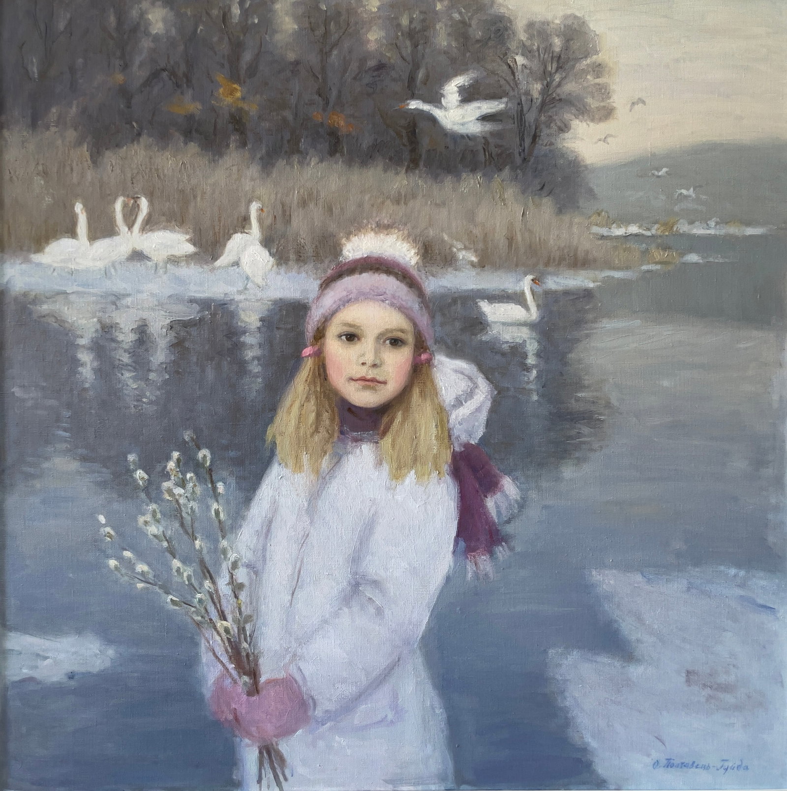Oksana Poltavets-Gyda b. 1956 (Ukrainian) – Spring Story, Original Oil on Canvas Painting (1 of 5)