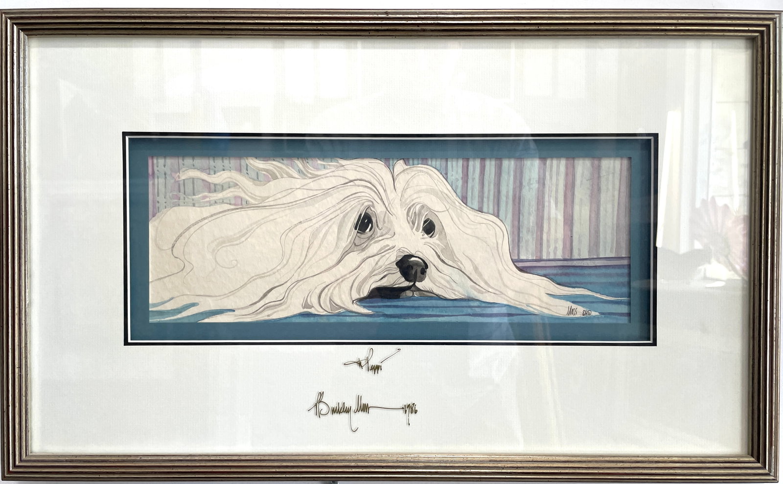 P. Buckley Moss 1933–2024 (American) – "Peppy," Original Watercolor Painting, Signed & Dated: Artist: P. Buckley Moss (American, 1933–2024) Title: Peppy Medium: Original Watercolor on Paper Dimensions:</