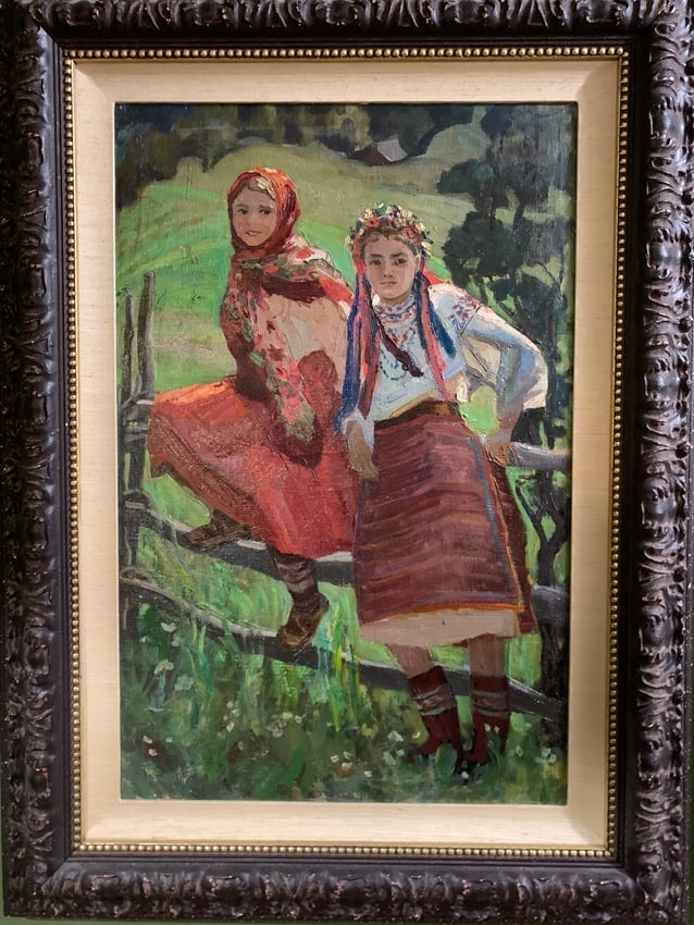 Halyna Zubchenko (Ukrainian, XX c.) — Family, Original Oil on Canvas Painting: Artist: Halyna Zubchenko (Ukrainian, XX c.) Title: Family Medium: Original Oil on canvas Dimensions: 29 x