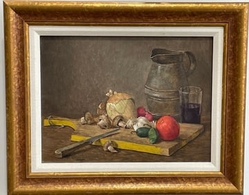 Dan Griggs b. 1948 (American) — Still Life, Original Oil on Canvas Painting (1 of 2)