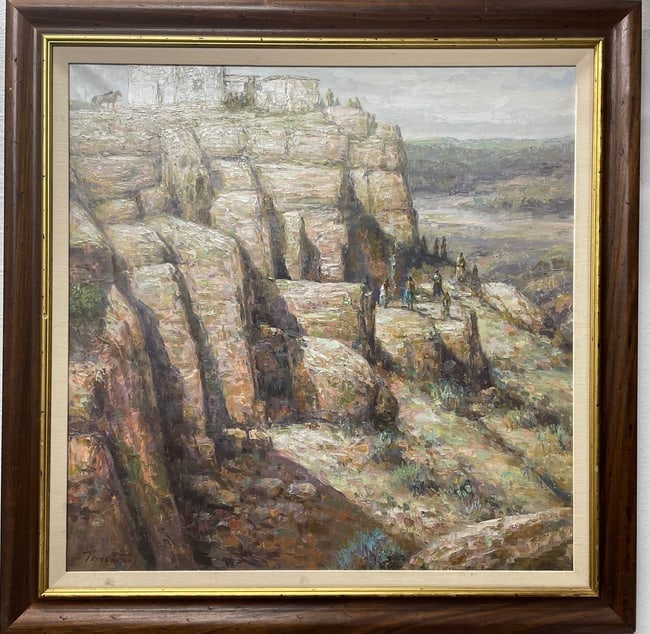 Troy Denton (American Painter XX c.) — Untitled, Original Oil on Canvas Painting: Artist: Troy Denton (American, 20th century) Title: Untitled Medium: Original oil on canvas