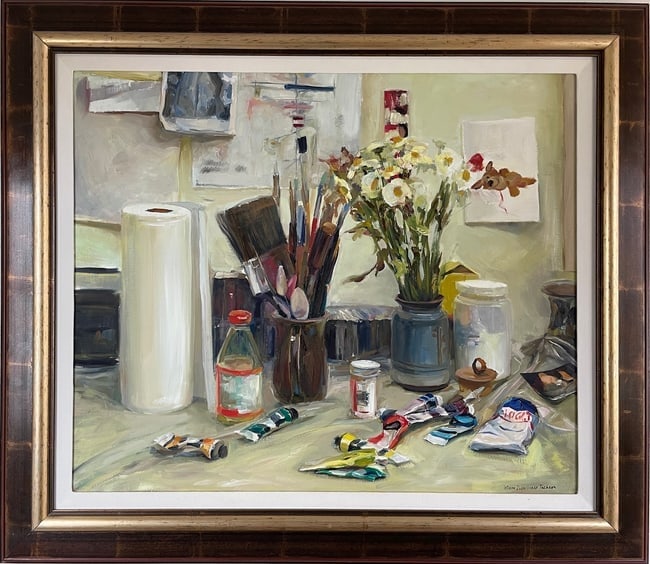 Tatiana Ivaschenko-Jackson (b. 1978 Ukrainian) — Still Life, Original Oil on Canvas Painting: Artist: Tatiana Ivaschenko-Jackson (Ukrainian, b. 1978) Title: Still Life Medium: Origin