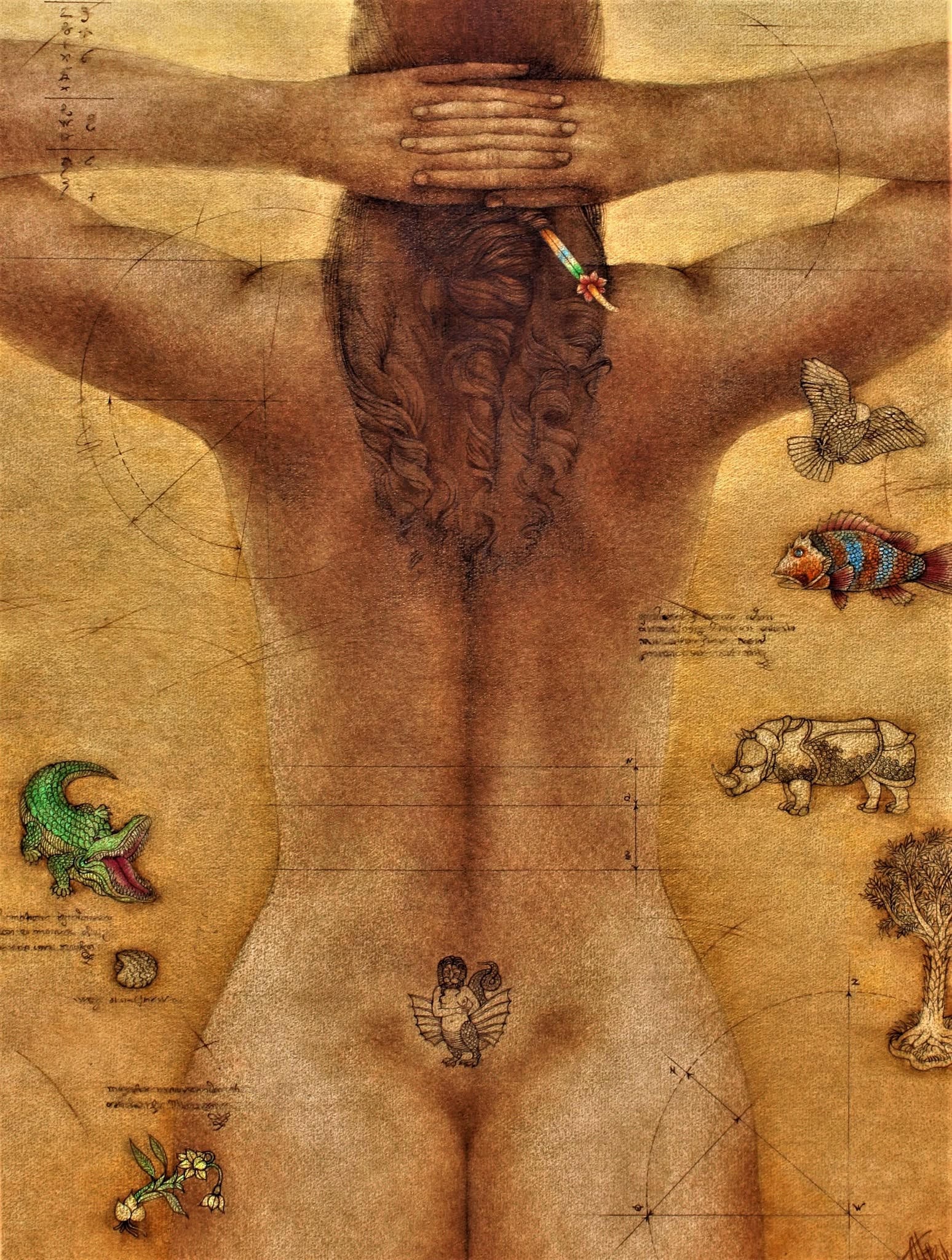 Oleksander Tkachenko (b. 1952, Ukrainian/American) — The Measure of Nature, Original Mixed Media (1 of 1)