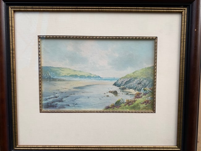Alfred Thompson Bricher 1837–1908 (American) – Coastal Inlet Landscape, Original Watercolor (1 of 9)