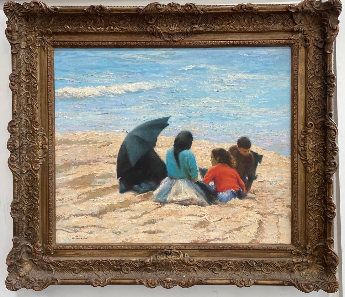 Richard Earl Thompson b. 1914 (American) — Los Observadores, Original Oil on Canvas Painting (1 of 4)