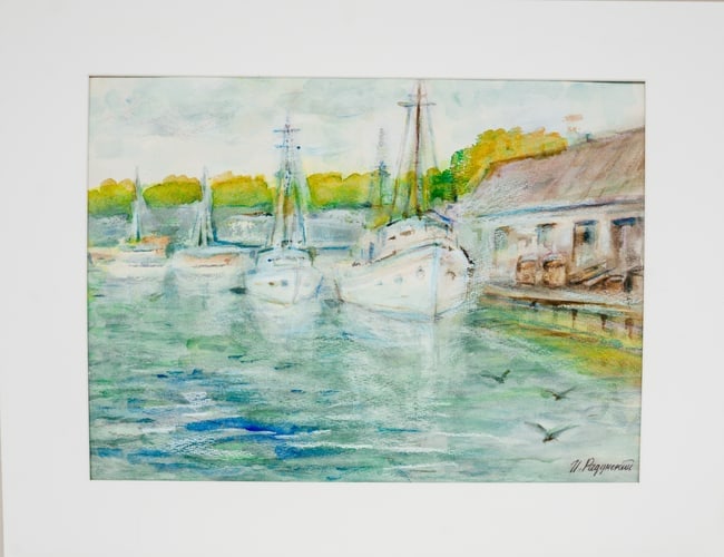 Izrail Radunsky 1929–2025 (Belarusian/American) – Marina, Original Watercolor on Paper Painting: Artist: Izrail Radunsky (Belarusian/American, 1929–2025) Title: Marina Date: Before 1990